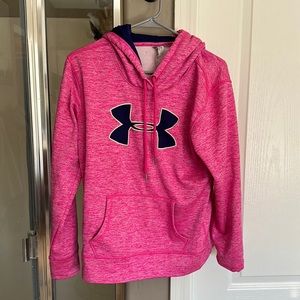 Pink heathered under armour hoodie